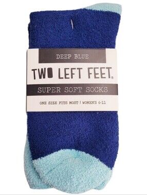 Two Left Feet Sock Co. Deep Blue Super Soft Socks   Women's 6 - 11